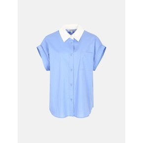 나이스클랍 칼라 블록 턴업 셔츠 N242MWB527