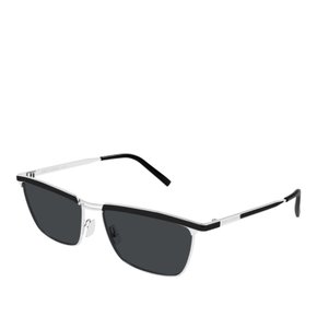 [해외배송] 생로랑 메탈 프레임 렉탱귤러 선글라스 SL 795 JOE 003 SILVER SILVER GREY 57