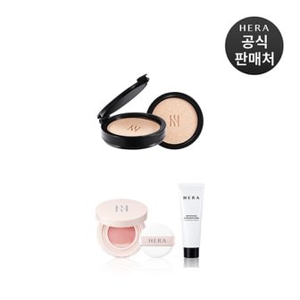 헤라 [내일도착]헤라 블랙쿠션 파운데이션 SPF34/PA++ 15g 리필 2개(블러쉬+클렌징폼 증정)