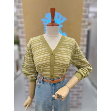 레코브 스트라이프 브이넥 가디건(LC41E9KC015D)