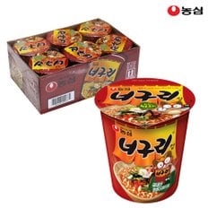 농심 너구리컵 62g x 6개