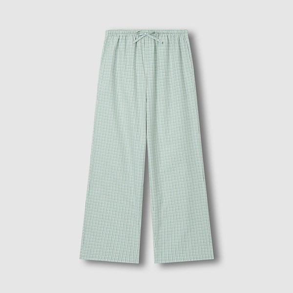 여 코튼 체크 10부 라운지 팬츠 J2062020850CF