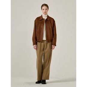 Semi wide pants (Beige)