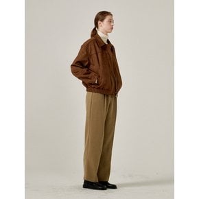 Semi wide pants (Beige)