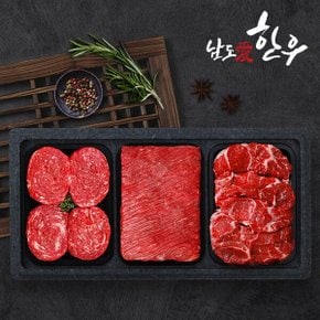 [G][남도애한우] 한우 1등급 실속 정육세트 (불고기+국거리+사태)/팩당400g