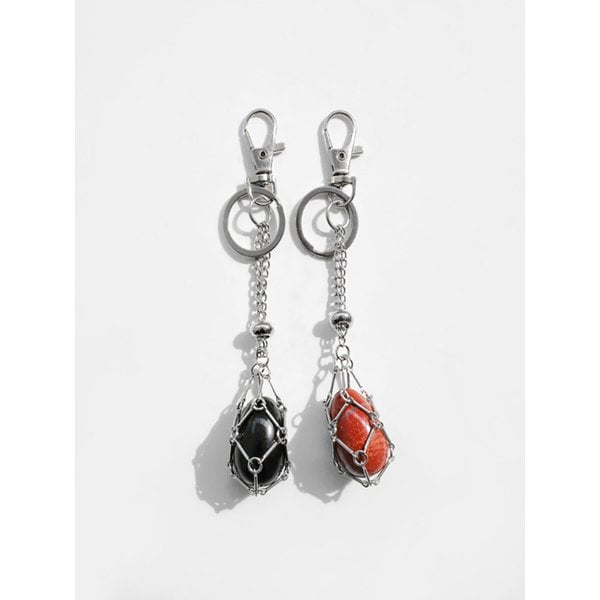 chain stone keyring