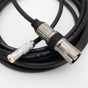 국산 메탈 3.5스테레오 암 TO XLR 케이블 블랙 0.5M HT-TP2958