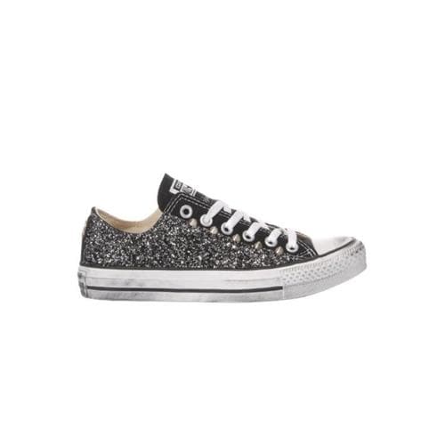 컨버스 스니커즈 128 CONVERSE GLITTER BLACK OX White