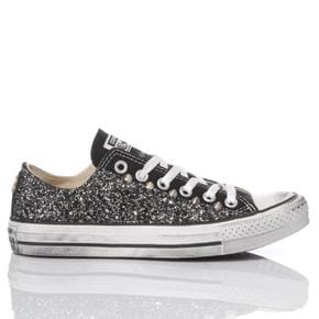 스니커즈 128 CONVERSE GLITTER BLACK OX White