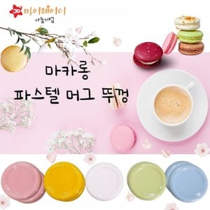티처빌 파스텔 마카롱 머그 컵 뚜껑 5색 선택1042322