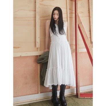 CC콜렉트 [씨씨콜렉트] 슬리브리스 프릴 플레어 원피스_C252MSE065