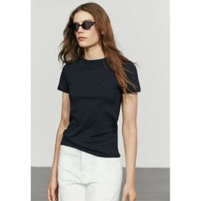 Massimo Dutti 마시모 두띠 리브드 반팔 티셔츠 - 기본 다크 블루 8070925