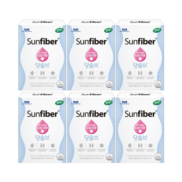 [SSG 특가]셀렉스 썬화이버 리뉴얼 당솔브 스틱 6박스(6.25g X 60포) (총 60일분)