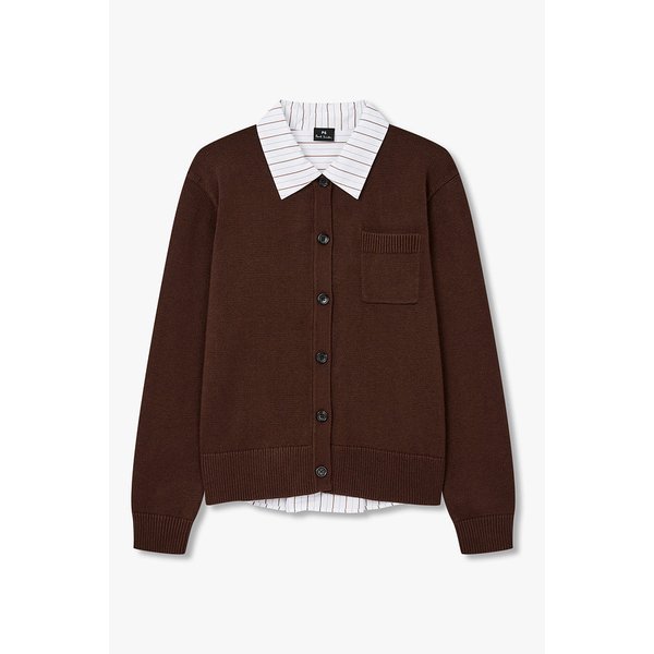 [PS PAUL SMITH] 여성 백 셔츠 패치 가디건 5745328102000