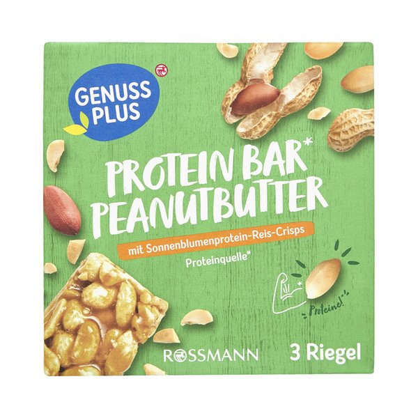 로스만 게누스 플러스 GENUSS PLUS 프로틴 바 땅콩 버터 90g