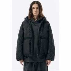 Black Quilted Hood Jacket_CWUAW24711BKX