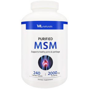 [해외직구] 마이라이프 내추럴스 MSM 식이유황 2000mg 240 야채캡슐