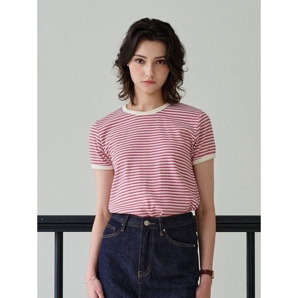 Letter Stripe Half T_Red ST