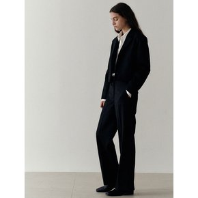 Wool banding pants (black)