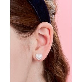 bambie heart pearl earring