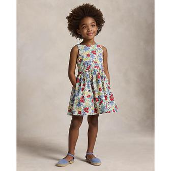 폴로 랄프 로렌 폴로 키즈 여아 2-6세 플로럴 코튼 드레스(CWPODRSR3D21146400)