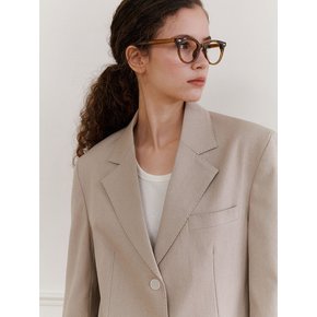 Sorona stitched blazer (Netural beige)