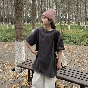 여성 데일리 티 레터링 반팔 티셔츠/M~2XL