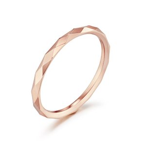 14K 할로우 샤인 컷팅 반지