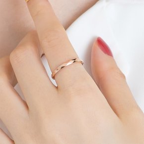 14K 할로우 샤인 컷팅 반지