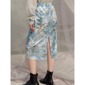 Claude Sunrise Velvet Midi Skirt_Blue