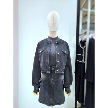 르샵 라운드넥 데님 크롭 자켓(L2F35DJK010)