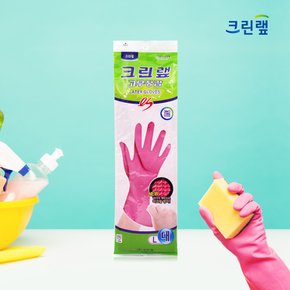 크린랩 고무장갑 ES 대  x 5 켤레 _ 핑크