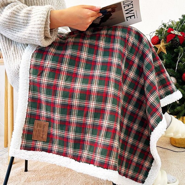리버블 메리산타 양털 극세사 담요 중형 75x120