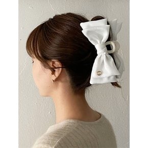 [단독] oar Vintage Cameo Ribbon Hair Claw [White]