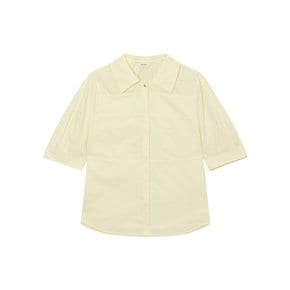 [24SS] 옐로우 자수장식 면 5부소매셔츠 HSSH4B502Y1