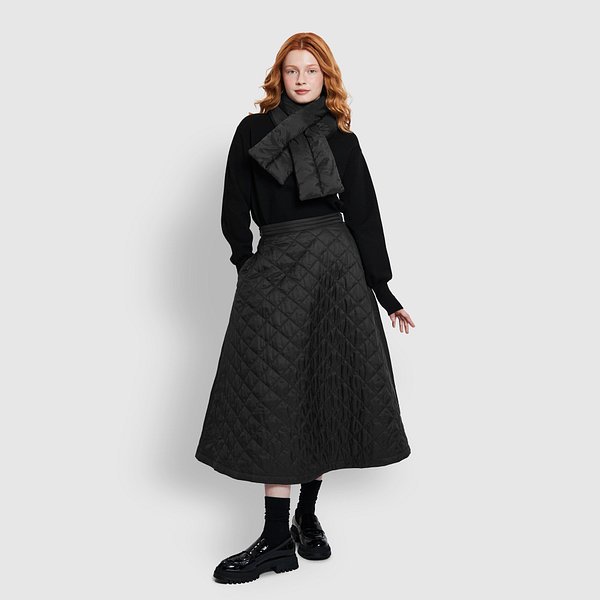 여 라이트 패딩 롱 스커트 J125402005099