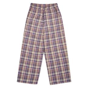 TARTAN CHECK WIDE LONG PANTS PINK 체크와이드 팬츠 핑크