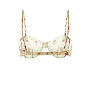 PRADA  Printed nylonette crop top FLORAL