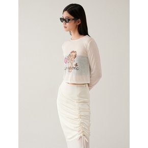 Satin Layered Skirt_ivory