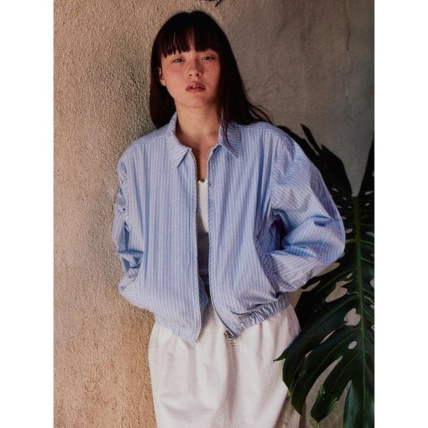 Cotton Stripe Blouson  Blue (TA5411A03P)