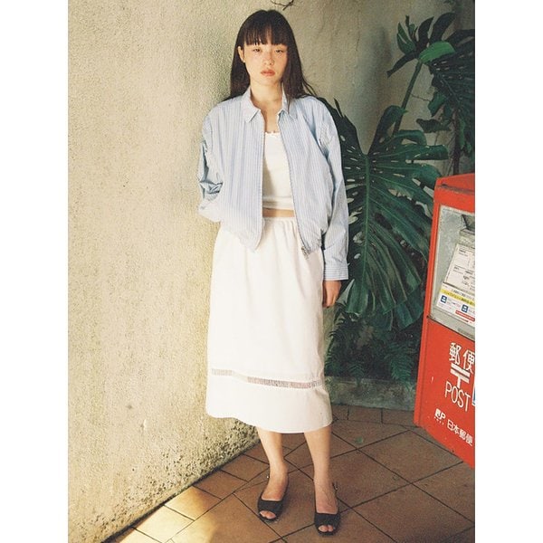 Cotton Stripe Blouson  Blue (TA5411A03P)