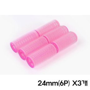 찍찍이 컬러 헤어 구르프 24mm 6P X3개 셀프 볼륨