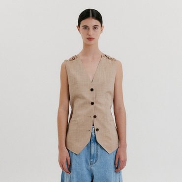 EENK Back Knotted Vest - Beige