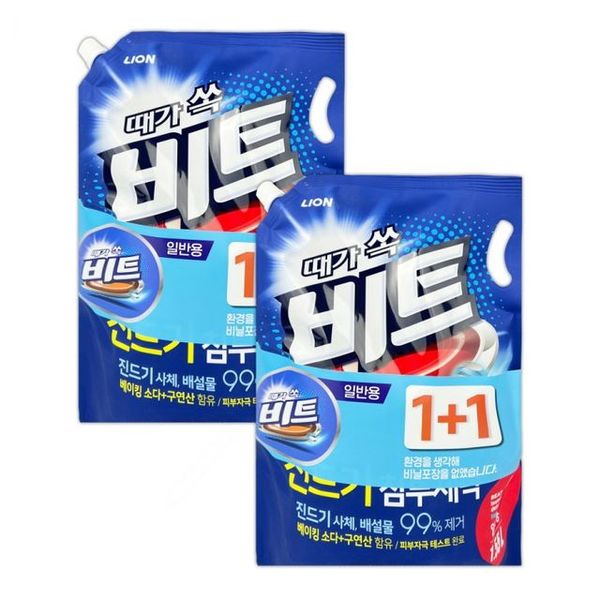 때 잘빠지는 일반용 비트 액체세제 1.55L2개