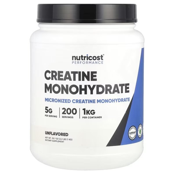 [무배]뉴트리코스트 운동 능력, 크레아틴 일수화물, 무맛, 1kg(2.2lb)