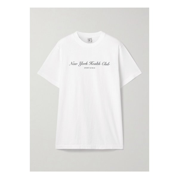 프린트 코튼 저지 티셔츠 화이트 1647597360165886