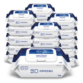 아쿠아프레시 물티슈 캡형 72매 24팩