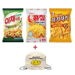 크라운 스마일가방 야채타임 70g 콘칩 70g 쟈키 70g