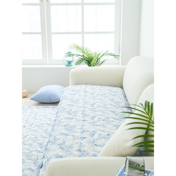 아이닉스 시어서커 팜트리 시원한 여름 붙지않는 쇼파커버 소파패드