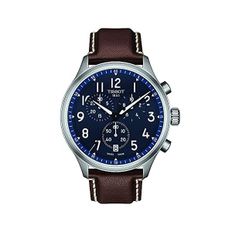 독일 티쏘 가죽 시계 Tissot Mens Chrono XL Vintage 316L 스테인리스 스틸 Case Swiss 쿼츠워치